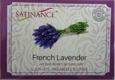 Satinance French Lavender Aromatherapy Bathing Bar(Transparent Soap) - 100g(100 g)
