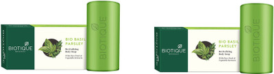 

BIOTIQUE BIO BASIL & PARSLEY REVITALIZING BODY SOAP WITH PURE FRUIT AND VEGETABLE EXTRACTS 150GM(300 g, Pack of 2)