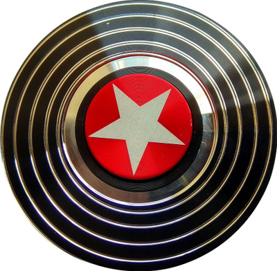 

S.Blaze Amazing Metal Black Rounded Shield Captain America Fidget Spinner Toy for Kids & Adults(Black)