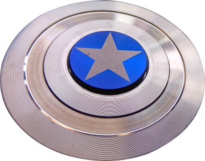 

S.Blaze Amazing Silver Metal Rounded Captain America Avenger Shield Fidget Spinner Toy for Kids & Adults(Silver)