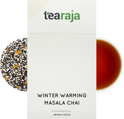 

Tearaja Winter Warming Masala Chai 100 Gms , Makes 50 Cups, Perfect Tea for Winter Mornings contains Cinnamon, Black Pepper, Cloves, Ginger Masala Tea Vacuum Pack(100 g)