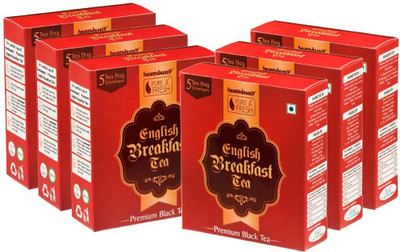 

Healthbuddy English Breakfast Tea 6 Packs of 5 Tea Bags Each Unflavoured Black Tea Bags Box(30 Bags)