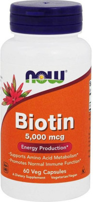 

Now Foods Biotin 5000 mcg, 60 Nos(60 No)