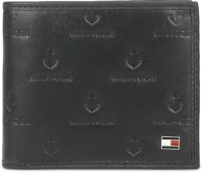 

Tommy Hilfiger Men Black Genuine Leather Wallet(4 Card Slots)
