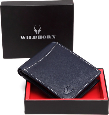 

WildHorn Men Casual Blue Genuine Leather Wallet(7 Card Slots)
