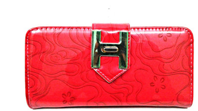Bidgap Women Red Artificial Leather Wallet(4 Card Slots)