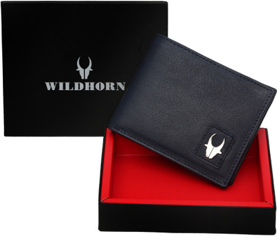 

WildHorn Men Blue Genuine Leather Wallet(7 Card Slots)