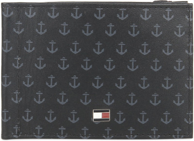 

Tommy Hilfiger Men Black Genuine Leather Wallet(7 Card Slots)