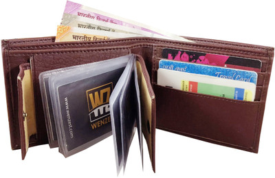 

wenzest Men Brown Artificial Leather Wallet(10 Card Slots)