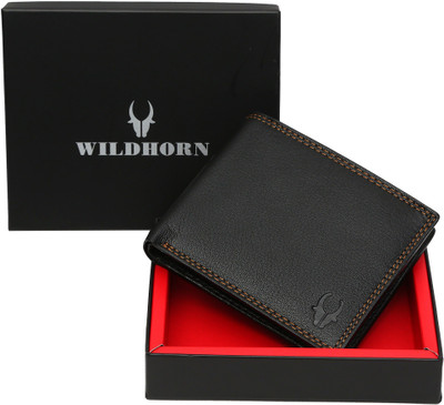 

WildHorn Men Black Genuine Leather Wallet(7 Card Slots)