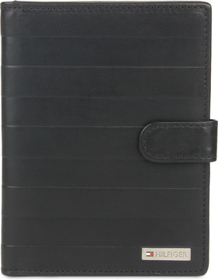 

Tommy Hilfiger Men Black Genuine Leather Wallet(4 Card Slots)