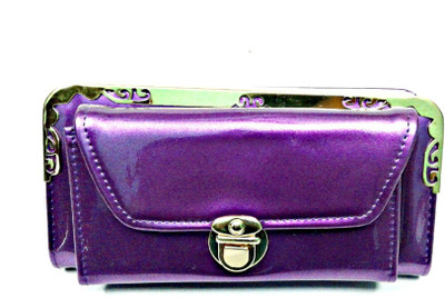 

Bidgap Women Purple Artificial Leather Wallet(6 Card Slots)