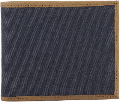

Provogue Men Blue Genuine Leather, Canvas Wallet(8 Card Slots), Blue;brown