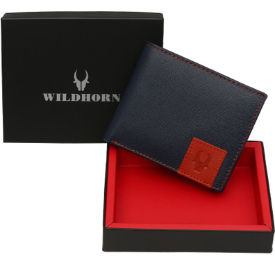 

WildHorn Men Blue Genuine Leather Wallet(7 Card Slots)