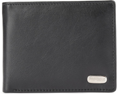 

Provogue Men Black Genuine Leather Wallet(8 Card Slots), Black;blue
