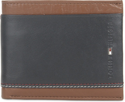 

Tommy Hilfiger Men Multicolor Genuine Leather Wallet(4 Card Slots), Nvy/tan