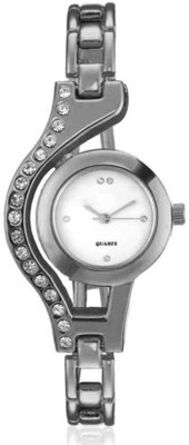 

Varni Retail Diamond White Dial Fancy Silver Chain Girls Wrist Watch For Women Watch - For Women