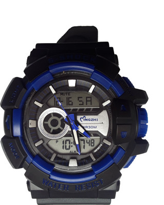 

PTCMart S SHOCK 01 Black Strap Watch Sport Quartz Wrist Men Mens Analog Digital Watch - For Boys