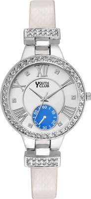 

Youth Club YS-160 WHT NEW STUDDED ALL WHITE Watch - For Girls