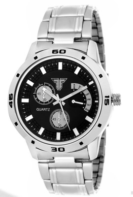 

Traktime Neo Chronograph Black Dial|Stainless Steel Silver Strap Neo Hybrid Watch - For Men