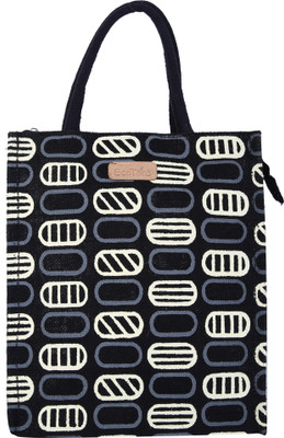 Ecotara Jute Bag Lunch Bag(Black, 4 L)