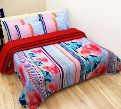 

Shivaay Fashion 200 TC Cotton Double Printed Bedsheet(Pack of 1, Multicolor)