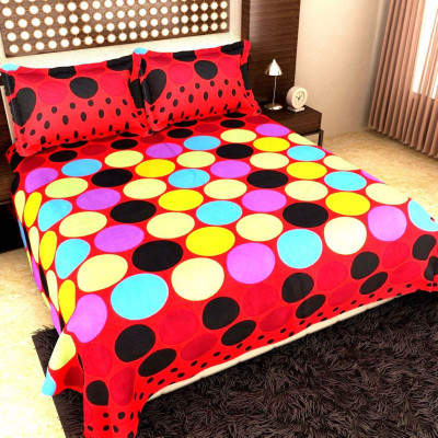

Shivaay Fashion 200 TC Cotton Double Printed Bedsheet(Pack of 1, Multicolor)