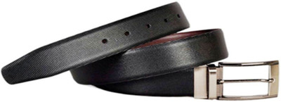 

ZURICH Men Formal Black Genuine Leather Reversible Belt, Black/brown
