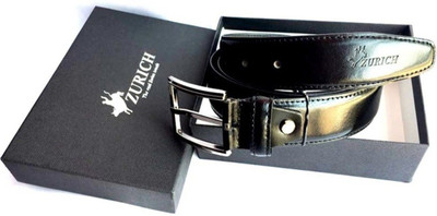 

ZURICH Men Formal Black Genuine Leather Reversible Belt