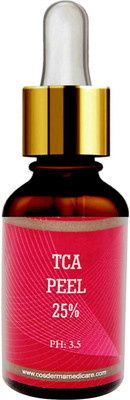 

Cosderma TCA Peel 25% Trichloroacetic Acid For Hyperpigmentation Scar & stretch Marks Removal Melasma & Tan reduction(30 ml)