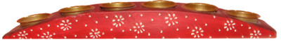 

AKHANIHANDICRAFTS Akhani Handicrafts Multicolor Hand Painted Wooden Antique Candle Holder Candle(Multicolor, Pack of 1)