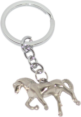

Aura Stylish Steel Horse Key Ring Key Chain(Silver)