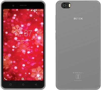 CASE CREATION Back Cover for Intex Aqua Crystal+ 2017(Transparent, Grip Case, Silicon, Pack of: 1)