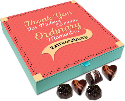 

Chocholik Gift Box - Thank You For Making Moments Extraordinary Chocolate Box - 9pc Truffles(108 g)
