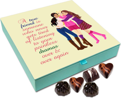 

Chocholik Gift Box - A True Friend Is Someone Who Never Gets Tired Chocolate Box - 9pc Truffles(108 g)