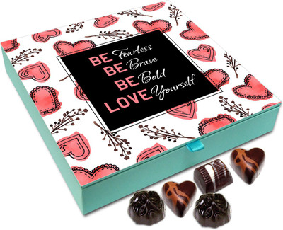 

Chocholik Gift Box - Be Fearless Be Bold And Love Yourself Chocolate Box - 9pc Truffles(108 g)