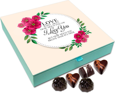 

Chocholik Gift Box - Love Is Not How Much You Say Chocolate Box - 9pc Truffles(108 g)