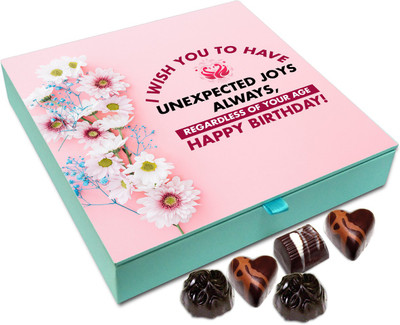

Chocholik Gift Box - I Wish You Have Unexpected Joys On Your Birthday Chocolate Box - 9pc Truffles(108 g)