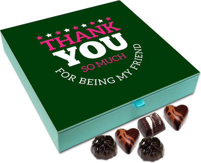 

Chocholik Gift Box - Thank You Very Much For Being My Friend Chocolate Box - 9pc Truffles(108 g)