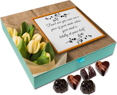 

Chocholik Gift Box - Don't Give Someone A Piece Of Your Mind Unless Your Mind Is At Peace Chocolate Box - 9pc Truffles(108 g)
