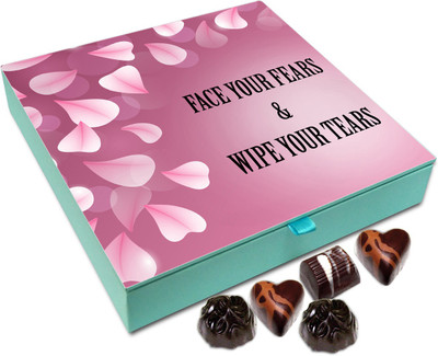 

Chocholik Gift Box - Face Your Fears Wipe Your Tears Chocolate Box - 9pc Truffles(108 g)