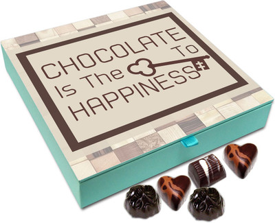 

Chocholik Gift Box – Chocolate Is the Key to Happiness Chocolate Box - 9pc Truffles(108 g)