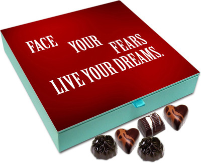 

Chocholik Gift Box - Face Your Fears Live Your Dreams Chocolate Box - 9pc Truffles(108 g)