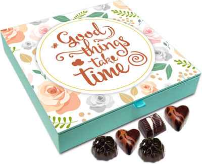 

Chocholik Gift Box - Good Things Take Time Chocolate Box - 9pc Truffles(108 g)