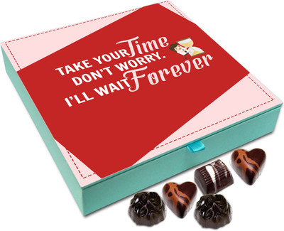 

Chocholik Gift Box - Take Your Time Don't Worry I Will Wait Forever Chocolate Box - 9pc Truffles(108 g)