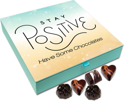 

Chocholik Gift Box - Stay Positive Have Some Chocolates Chocolate Box - 9pc Truffles(108 g)