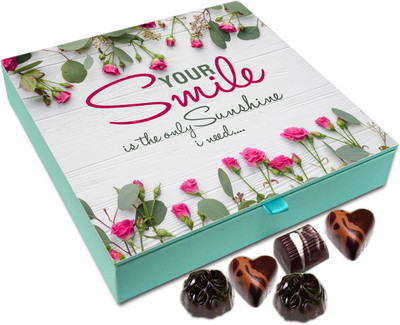 

Chocholik Gift Box - Your Smile Is The Only Sunshine I Need Chocolate Box - 9pc Truffles(108 g)
