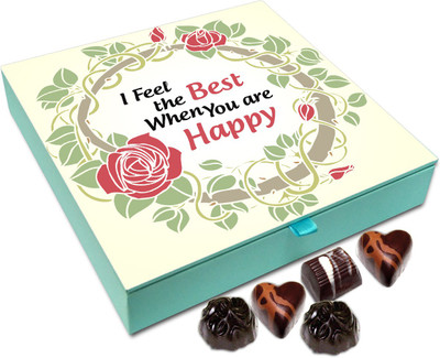 

Chocholik Gift Box - I Feel The Best When You Are Happy Chocolate Box - 9pc Truffles(108 g)