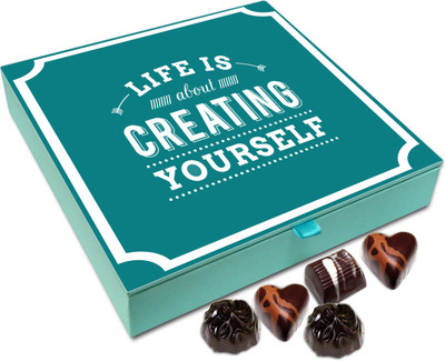 Chocholik Gift Box - Life Is About Creating Yourself Chocolate Box - 9pc Truffles(108 g)