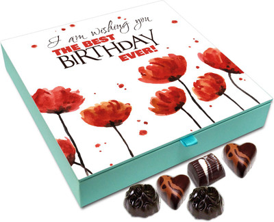 

Chocholik Gift Box - I Am Wishing You The Best Birthday Ever Chocolate Box - 9pc Truffles(108 g)